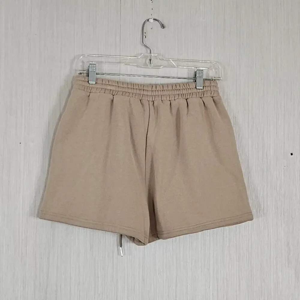 Caracilia Pull-on Drawstring Sweat Shorts - Tan - sz S - NWT - Picture 2 of 5